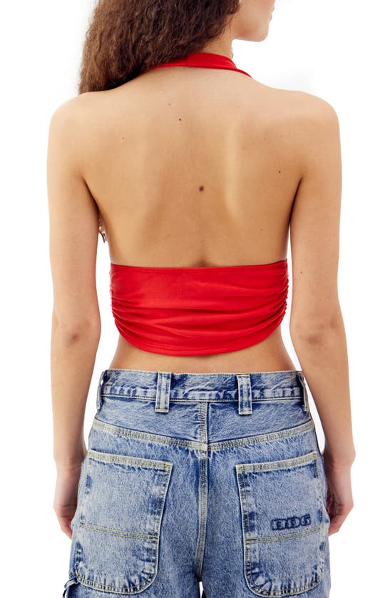 Shop Bdg Urban Outfitters Ari Halter Crop Top In Red