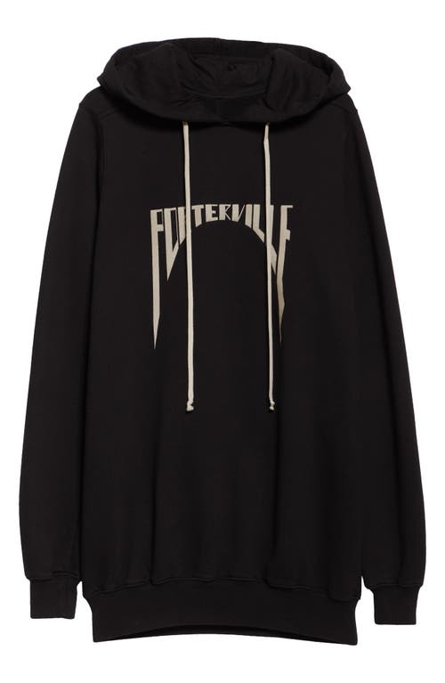 Shop Rick Owens Porterville Cotton Hoodie In Black