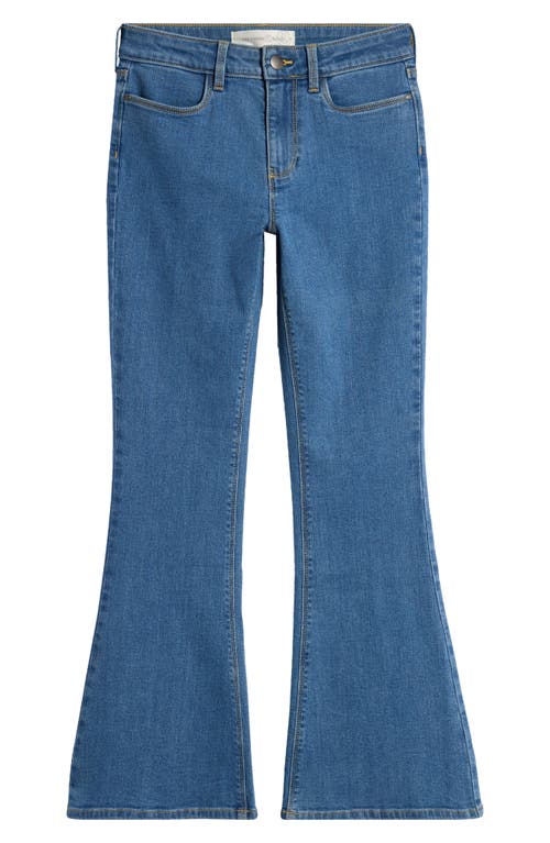 Shop Treasure & Bond Kids' Mid Rise Flare Jeans In Mid Indigo Wash