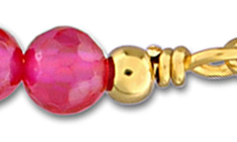Delmar Beaded Chain Bracelet In Ruby
