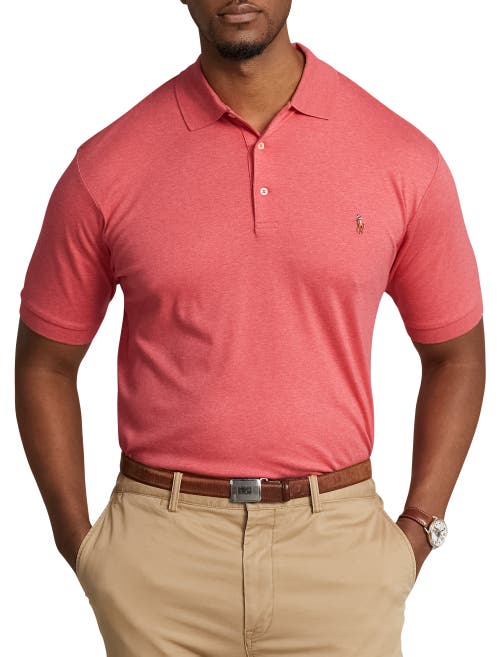 Shop Polo Ralph Lauren Soft Touch Polo Shirt In Highland Rose Hthr