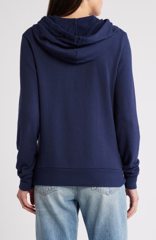 Marine Layer Pullover Long Sleeve Hoodie In True Navy