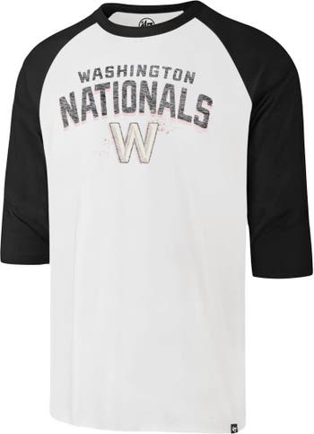 Men's '47 Cream Washington Nationals City Connect Crescent Franklin Raglan Three-Quarter Sleeve T-Shirt