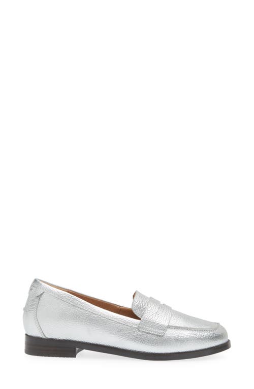 Frankie4 Franklin Penny Loafer In Silver Tumbled