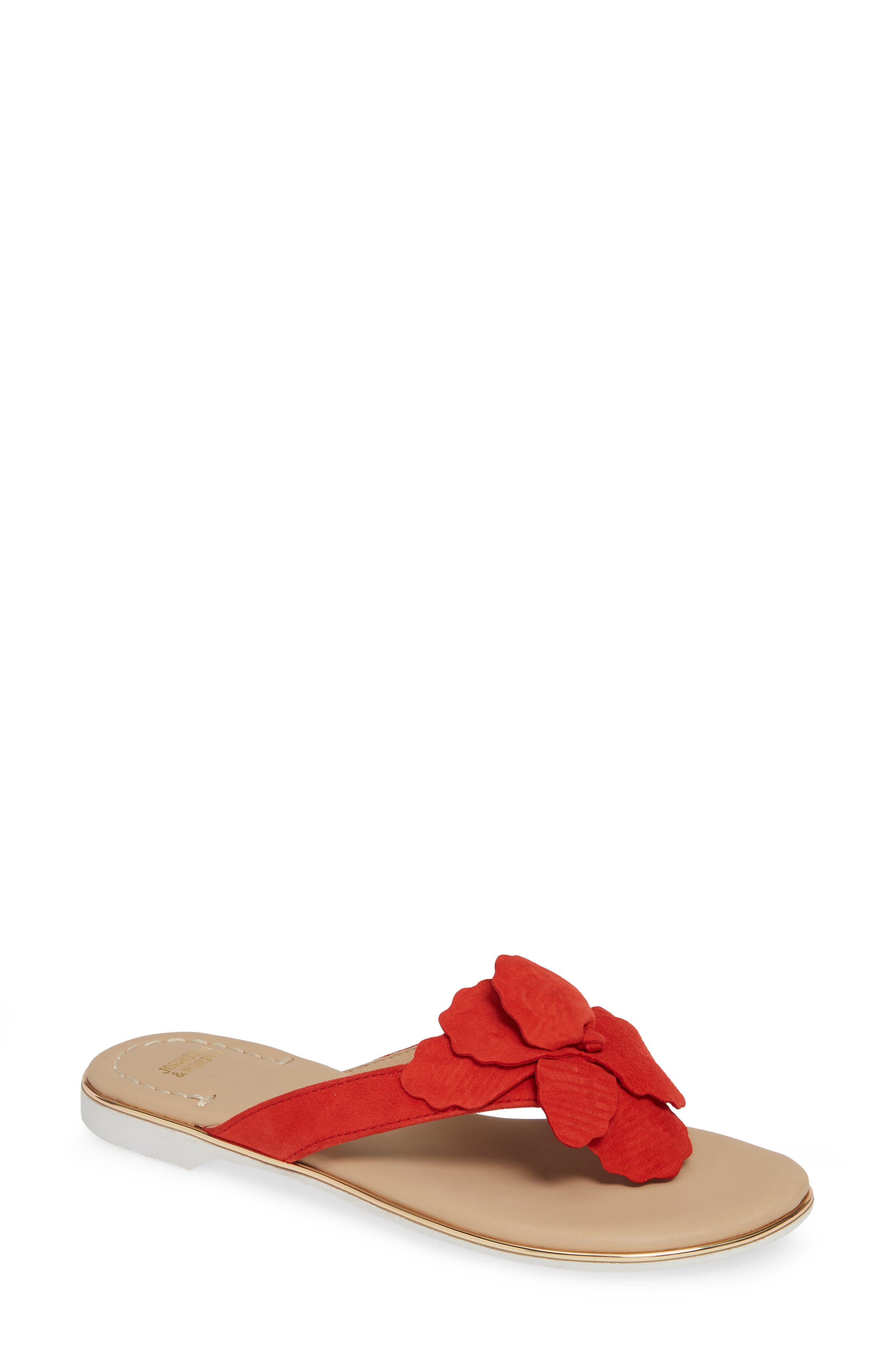 Johnston & Murphy Reanne Flip Flop, Red