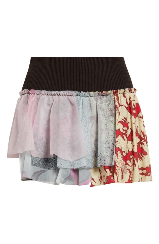 Maccapani Cristina Layered Miniskirt In Pink