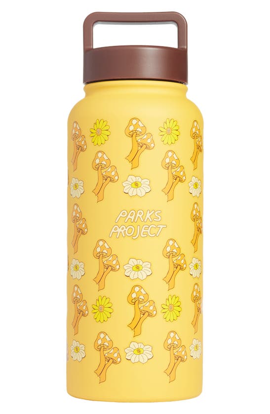 Click to view more detailed imagery on our partner's website Parks Project Power To The Parks Shrooms Insulated Water Bottle In Yellow