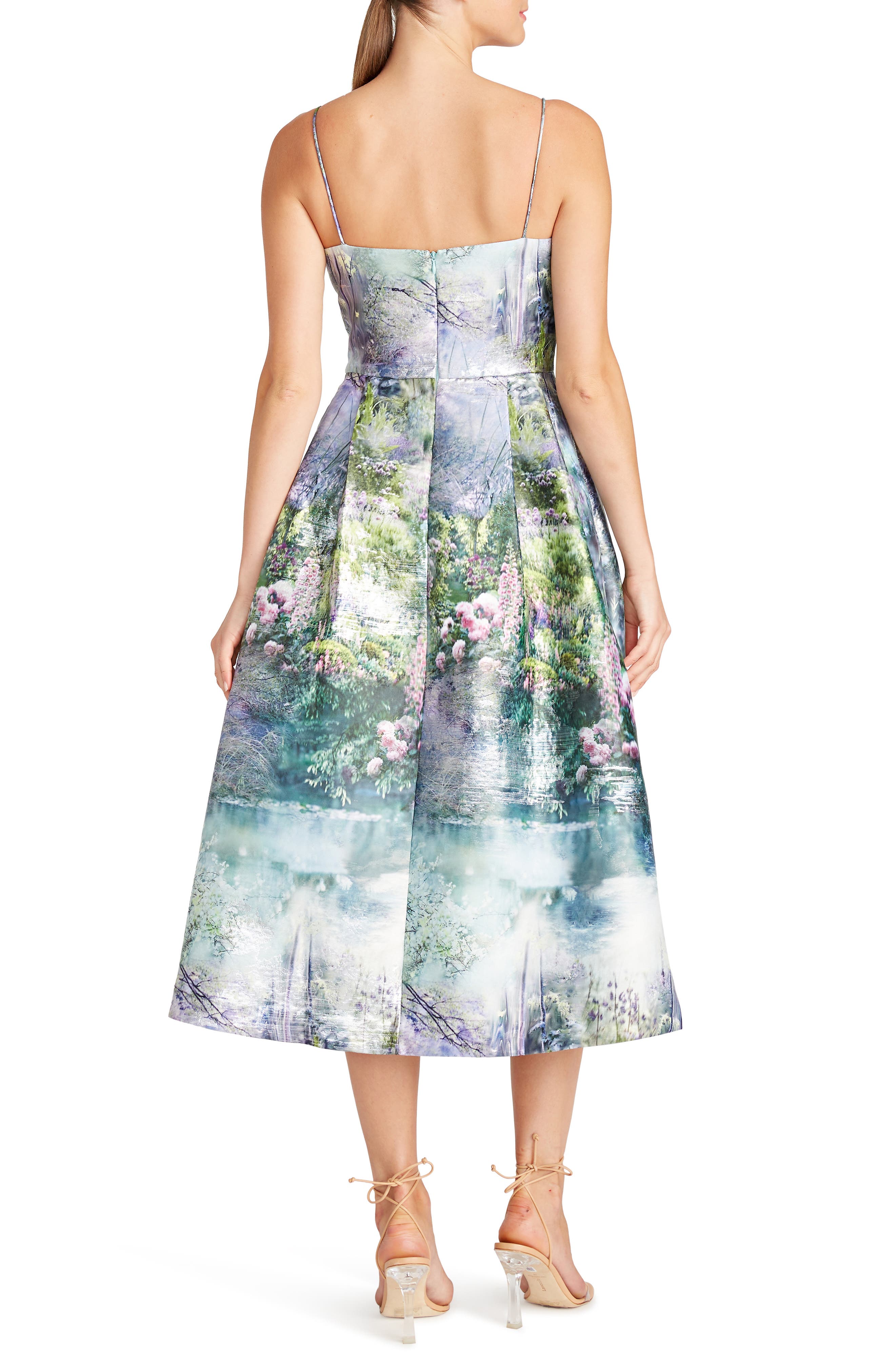 ml monique lhuillier garden jacquard gown