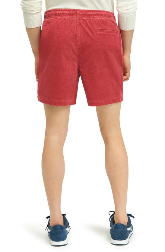 Shop Brooks Brothers Stretch Corduroy Shorts In Earth Red