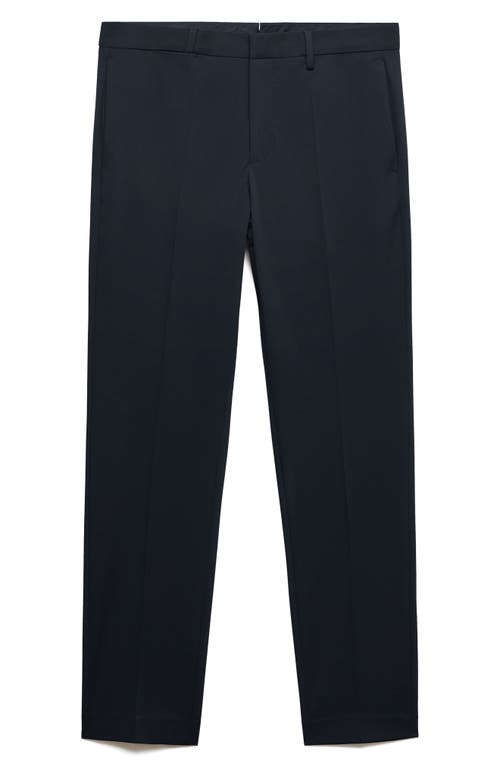 Mango Superslim Fit Suiting Pants In Navy