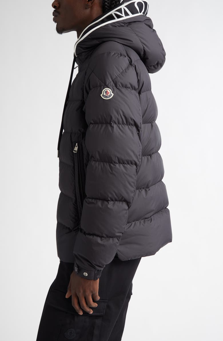 Moncler Cardere Hooded Down Puffer Jacket, Alternate, color, Black