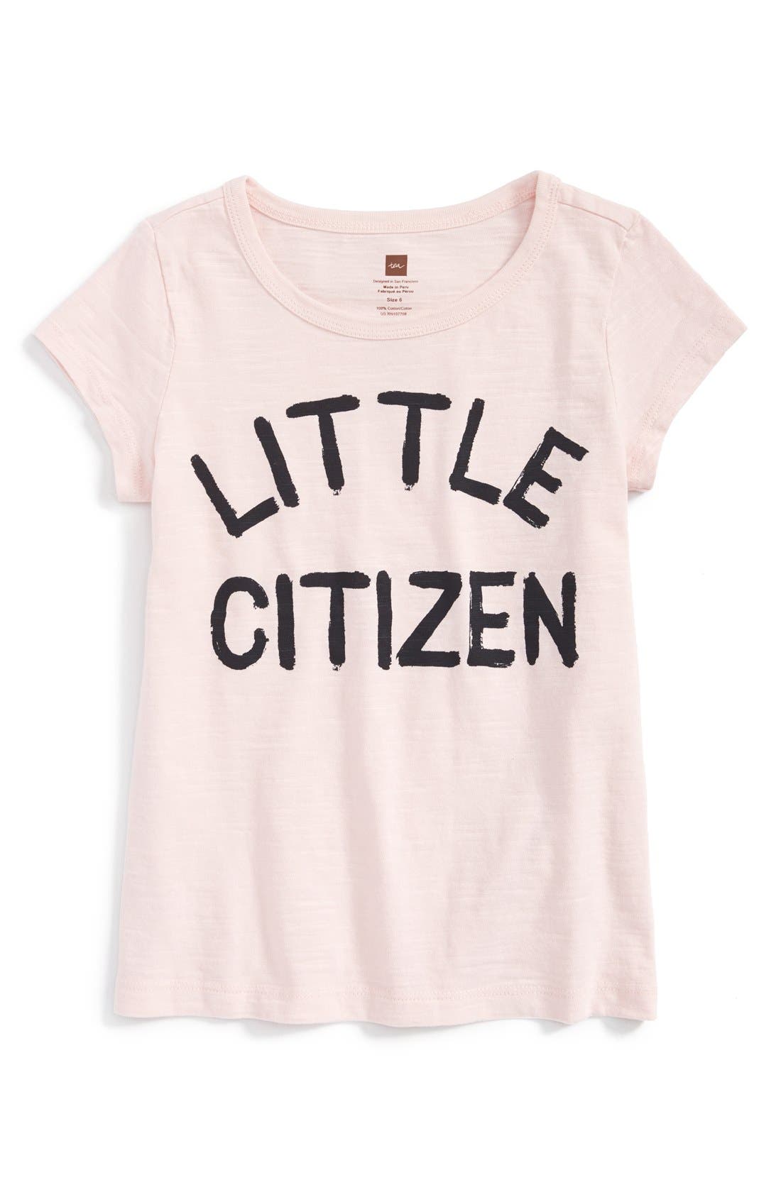 Tea Collection 'Little Citizen' Graphic Cotton TShirt (Toddler Girls, Little Girls & Big Girls