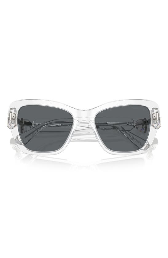 Shop Swarovski 52mm Cat Eye Sunglasses In Crystal