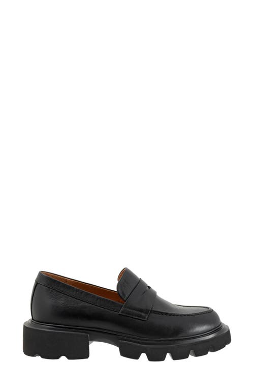 Shop Eos Footwear Ade Lugged Penny Loafer In Black