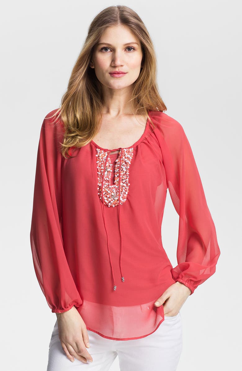 Kay Celine Beaded Tunic with Camisole | Nordstrom