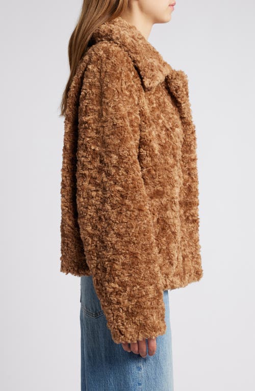 Shop Treasure & Bond Faux Fur Jacket In Brown Bear