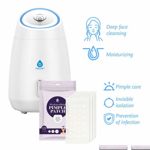 Pursonic Advanced Facial Steamer & Hydrocolloid Pimple Patch Set In Multicolor