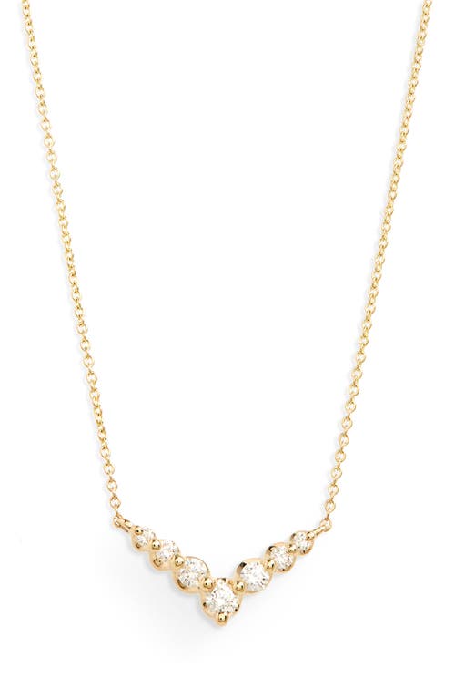 Dana Rebecca Designs Vivian Lily Graduating Diamond Necklace in Yellow Gold at Nordstrom, Size 18