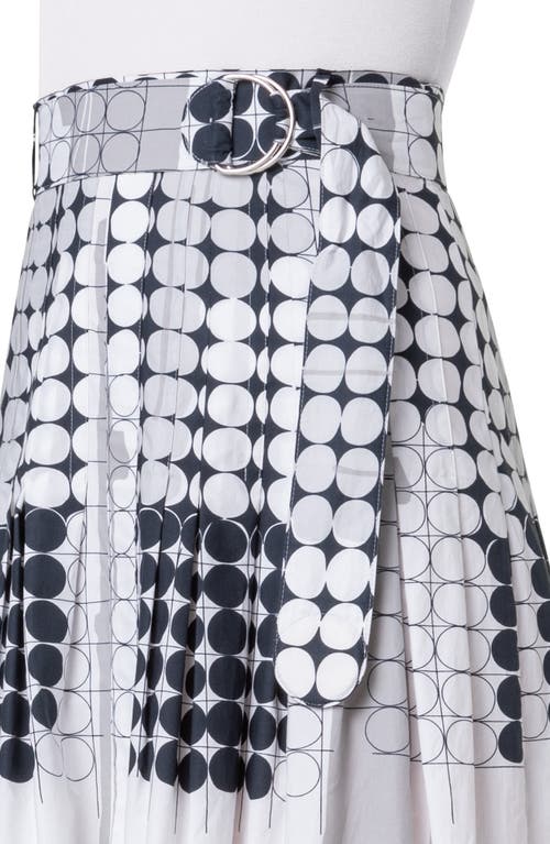 Akris Punto Polka-dot Print Cotton Skirt In Cream-tin-yellow