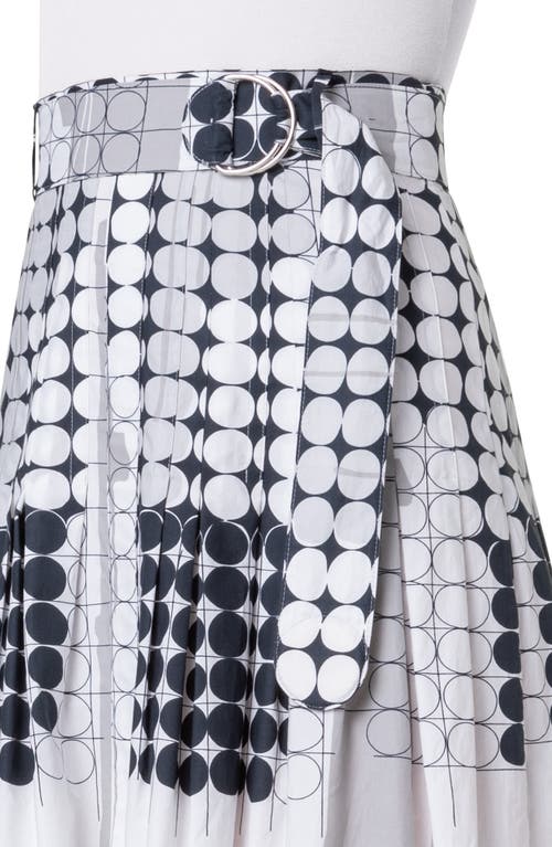 AKRIS PUNTO AKRIS PUNTO SKYSCRAPER BELTED COTTON POPLIN MIDI SKIRT 