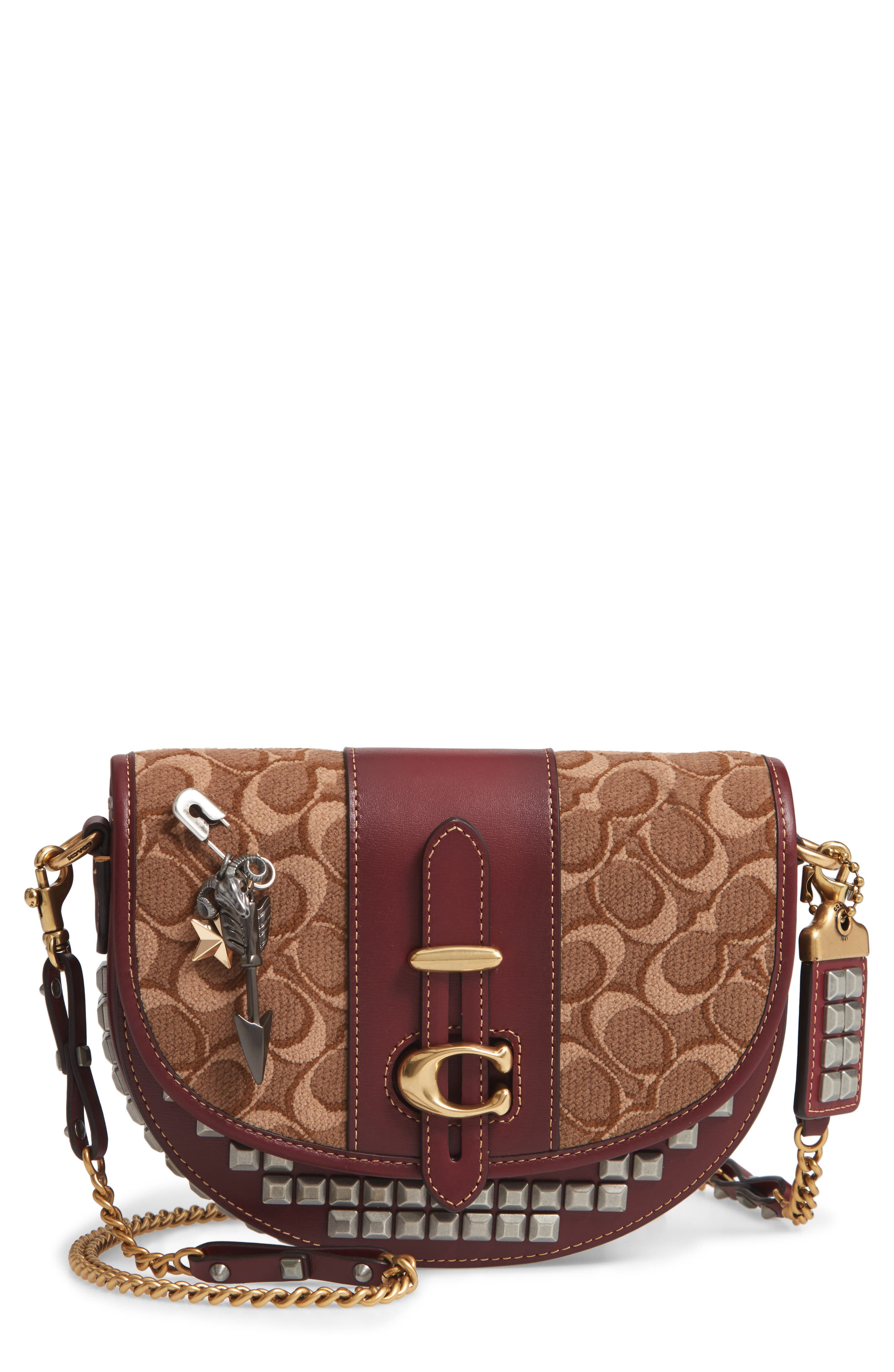 coach bond bag in signature jacquard