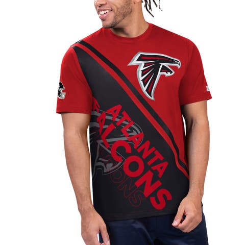 Men's Starter Red/Black Atlanta Falcons Finish Line Extreme Graphic T-Shirt