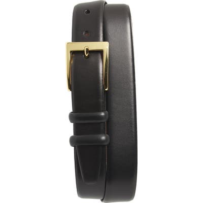 Torino Double Buckle Leather Belt, Black