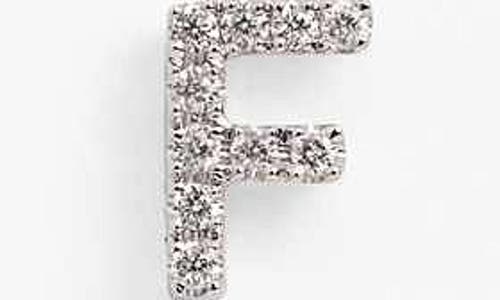 Bony Levy Single Initial Earring In White Gold/f
