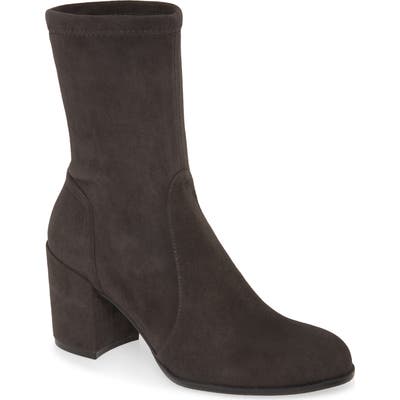 Stuart Weitzman Block Heel Bootie- Grey