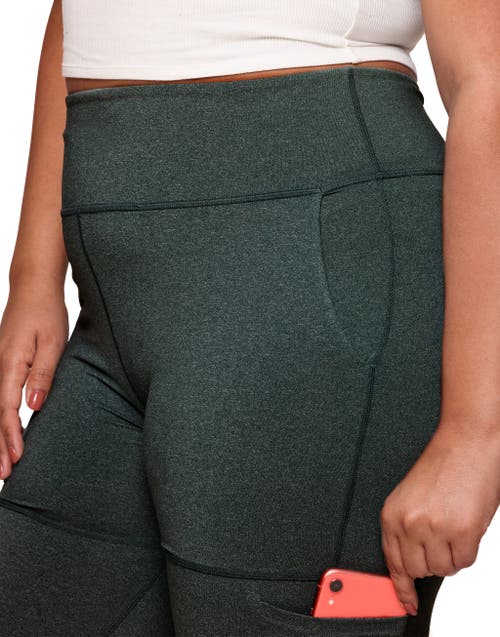 Walkpop Haley Compression Active Legging With Multi Pocket Detail In Green