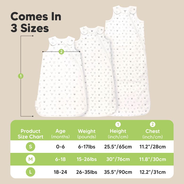 Keababies 2-pack Soothe Sleep Sacks In Nordic