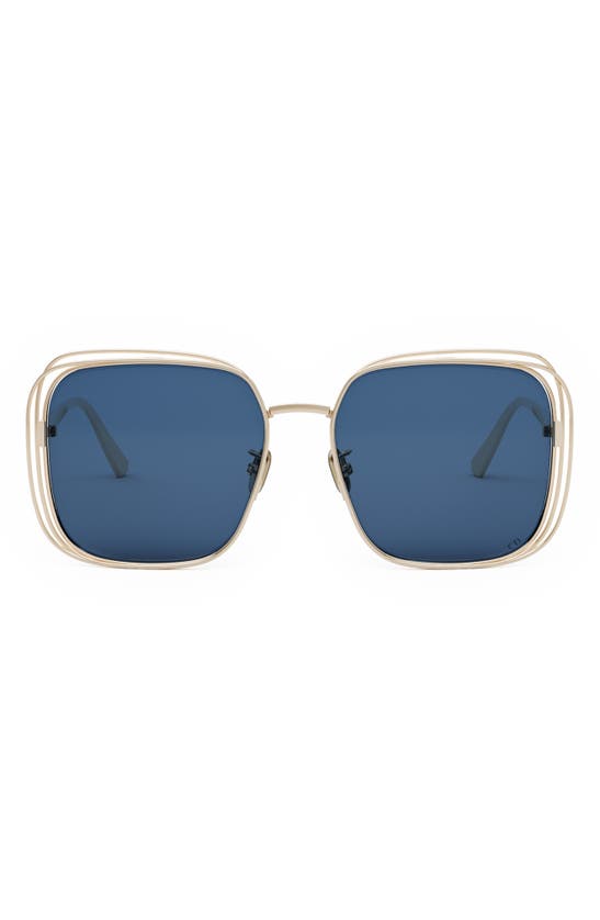 Dior Fil S1u Sunglasses In Shiny Gold Dh / Blue