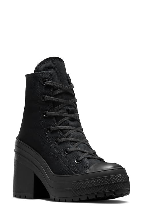 Shop Converse Chuck 70 De Luxe Heel Platform Sneaker In Black/black/black