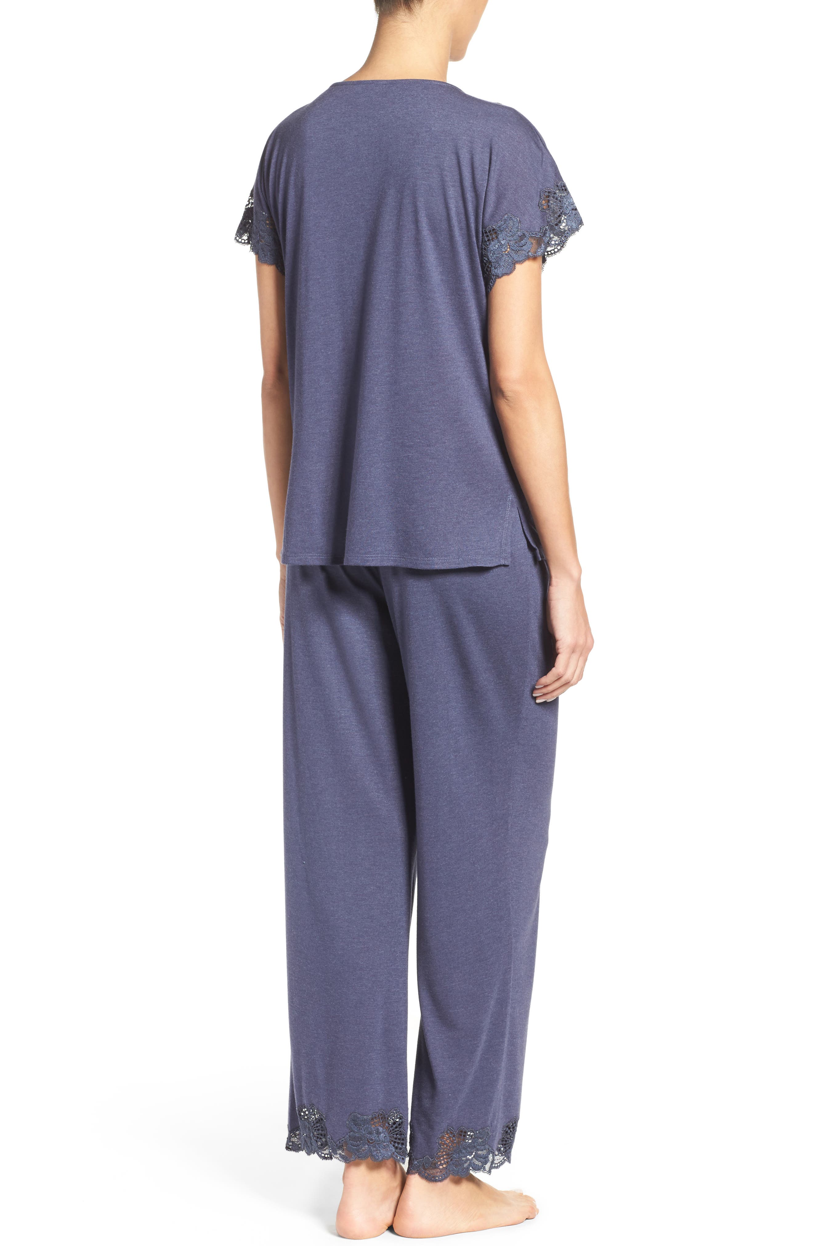 Natori Camisón Zen Floral Mujer, Azul Jaspeado (Heather Night Blue