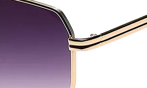 Fifth & Ninth Goldie 60mm Polarized Aviator Sunglasses In Gold/purple