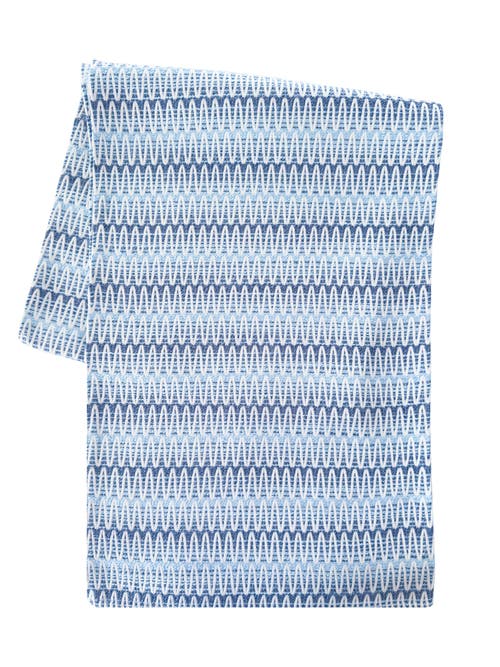Anaya Summer Twist Indoor Outdoor Table Runner In Blue