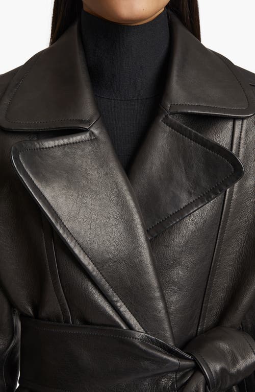 Khaite Dolores Oversize Leather Jacket In Black