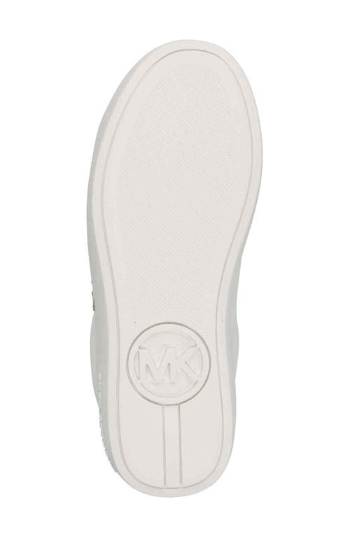 Shop Michael Michael Kors Kids' Jordana Poppy Platform Sneaker In White/gold