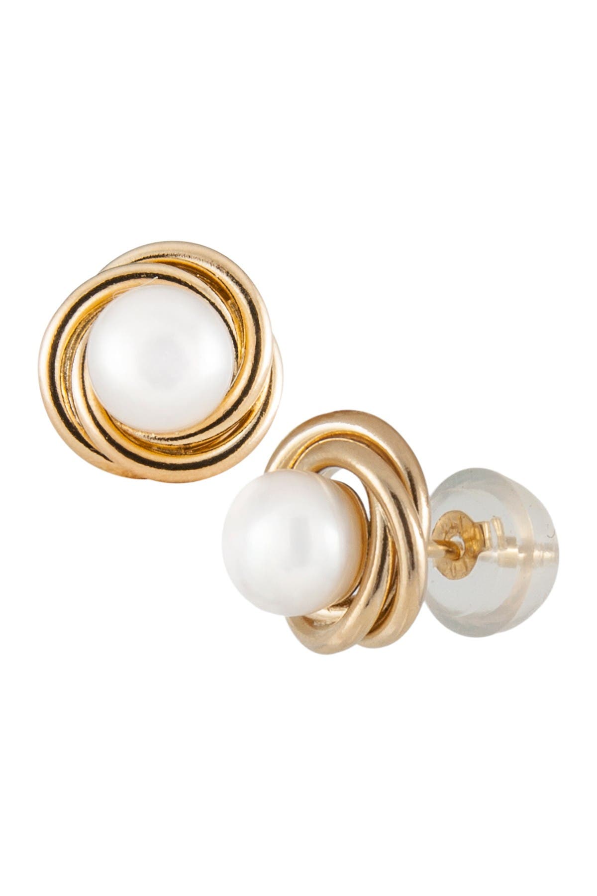 SPLENDID PEARLS 14K Gold Loveknot 5-6mm 