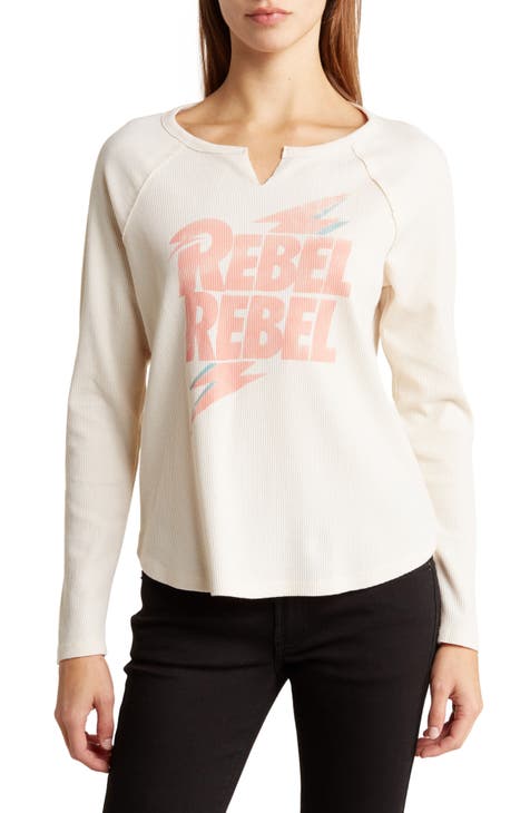 David Bowie Rebel Rebel Waffle T-Shirt