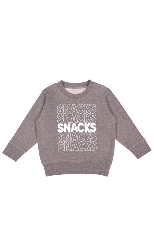 Little Chicken Unisex Snacks Sweatshirt - Little Kid In Grey