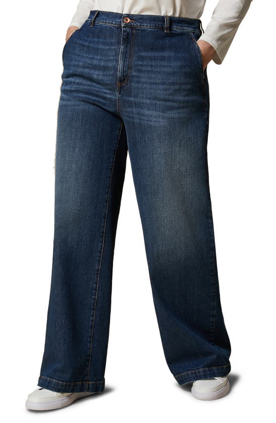 MARINA RINALDI STRETCH WIDE LEG JEANS