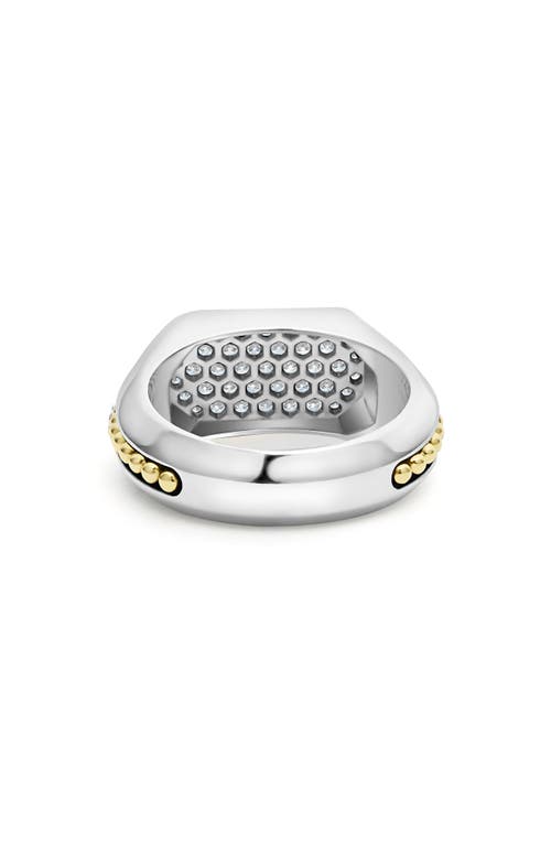 Lagos Men's 18k Yellow Gold & Sterling Silver Anthem Diamond Octagon Cluster Ring In Silver