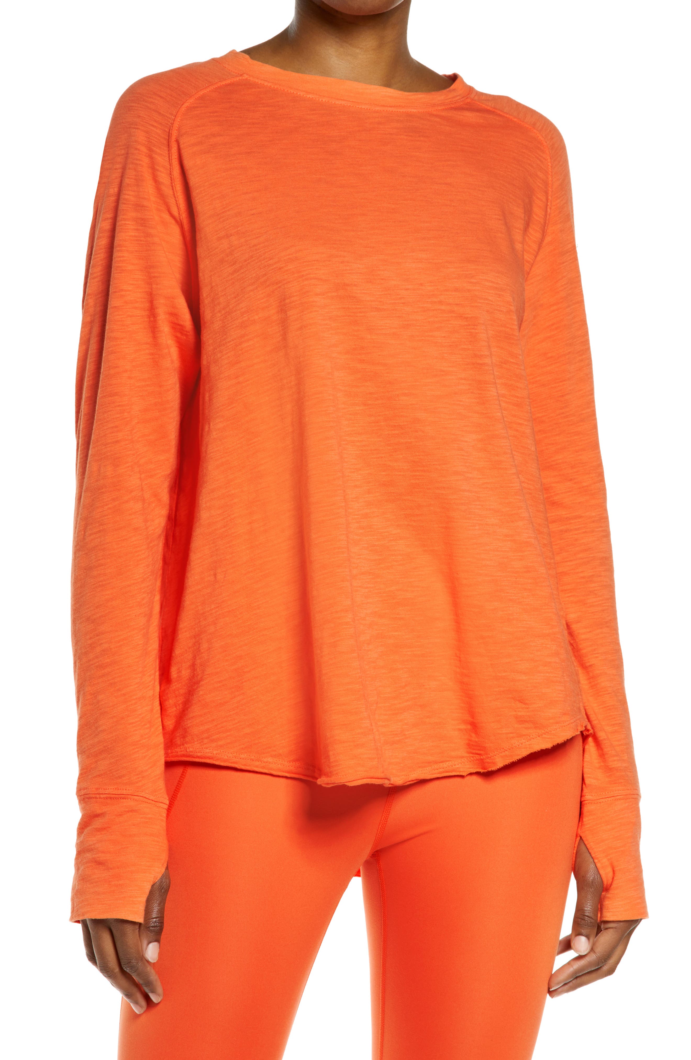 Bright orange shirt womens Clearance