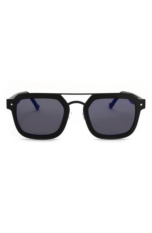 Notizia 51mm Rectangle Sunglasses in Black/Blue