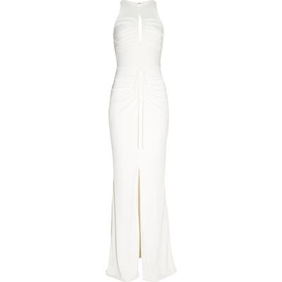 Cdgny By Cd Greene Caitlyn Ruched Gown, White