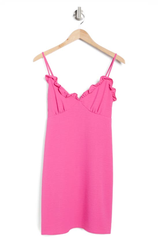 Good Luck Gem Airflow Stretch Minidress In Ultra Hot Pink