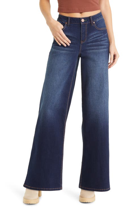 Terra & Sky Women's Plus Size Step Hem Straight Leg Jeans, 27