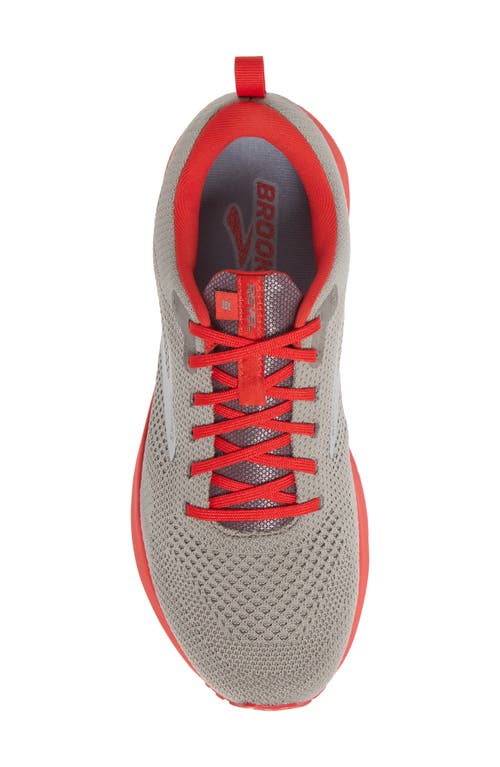 Shop Brooks Revel 5 Hybrid Running Shoe In Grey/red