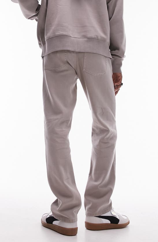 Shop Topman Straight Leg Jeans In Light Grey
